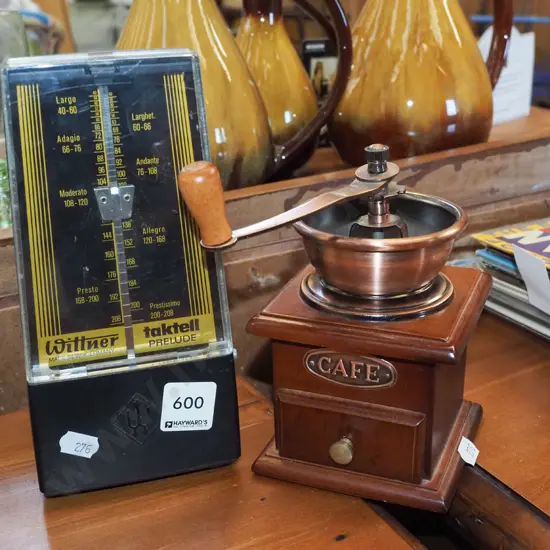 metronome, coffee mill