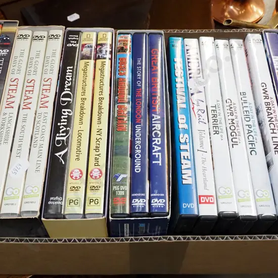 box of DVDs