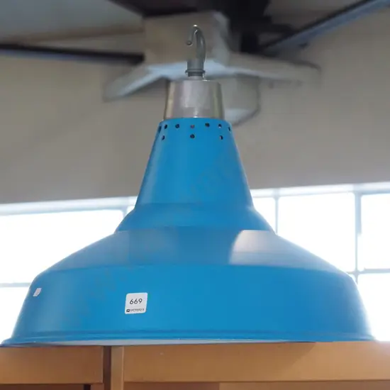 large hand painted metal industrial light fitting Diam-480