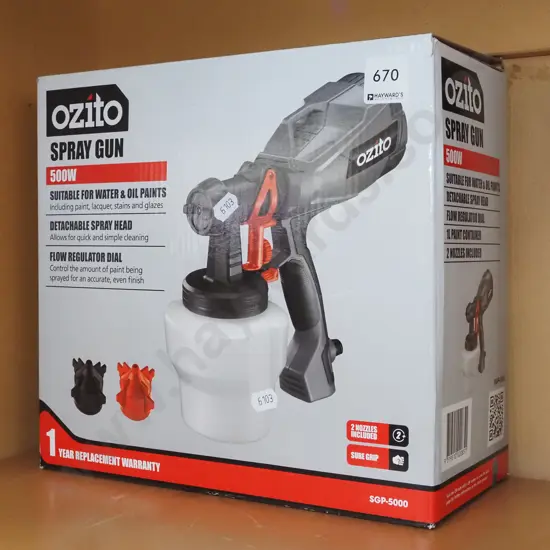 boxed Ozito spray gun