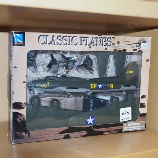 yet to be assembled model aircraft