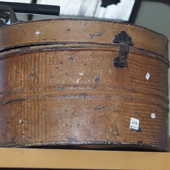 large vintage  hat tin