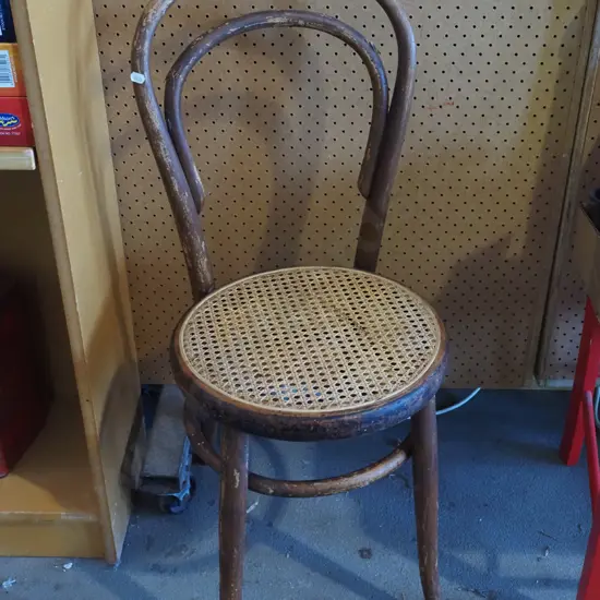 bentwood and rattan chair
