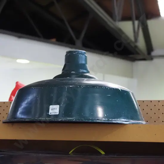 green painted industrial light shade Dsiam-410