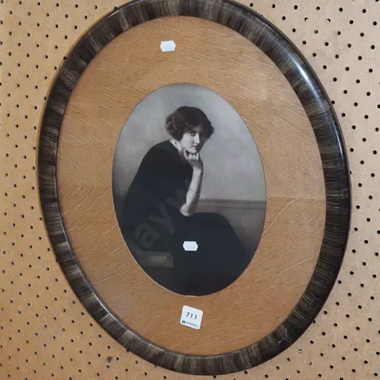 oval framed photo portrait
