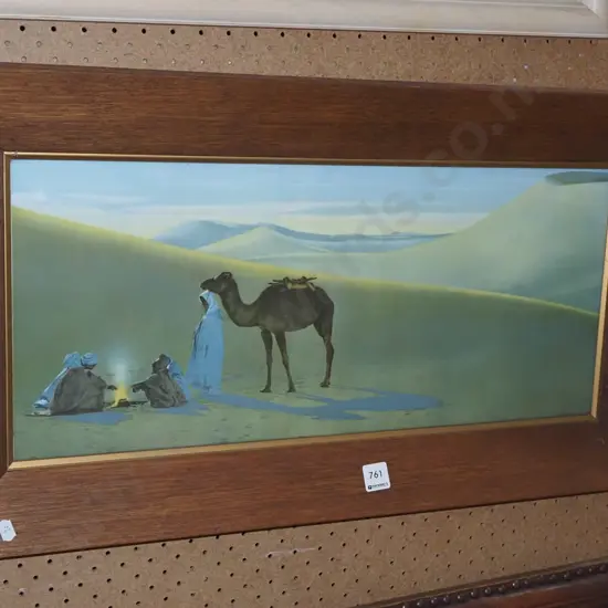 oak framed print - desert scene