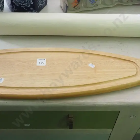 wood and cast alloy fish platter L-760