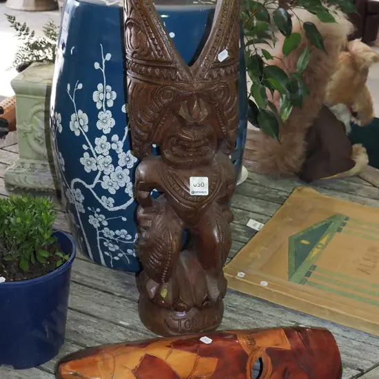 wooden ethnic mask, figurine H-520