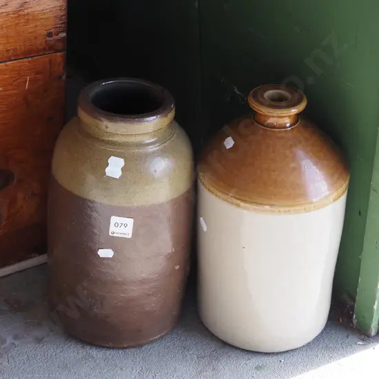 2x salt glazed crocks