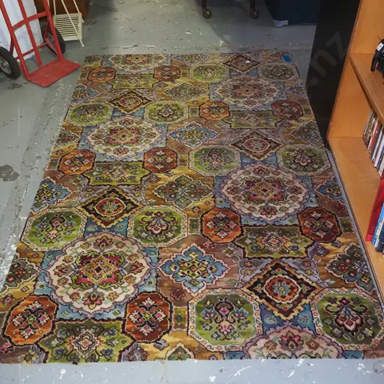 multicoloured geometric carpet L-2100 W-1400 Not edged