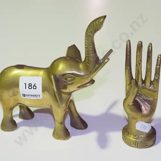 brass elephant, brass hand H-150