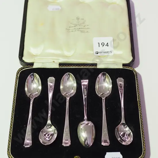 cased sterling silver teaspoons