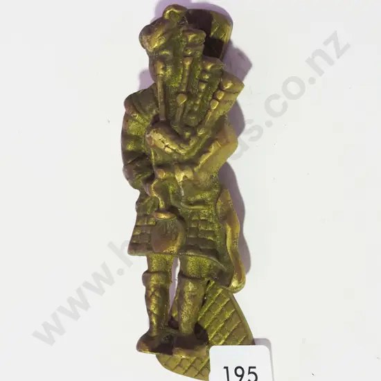 brass Scottish bagpipe door knocker