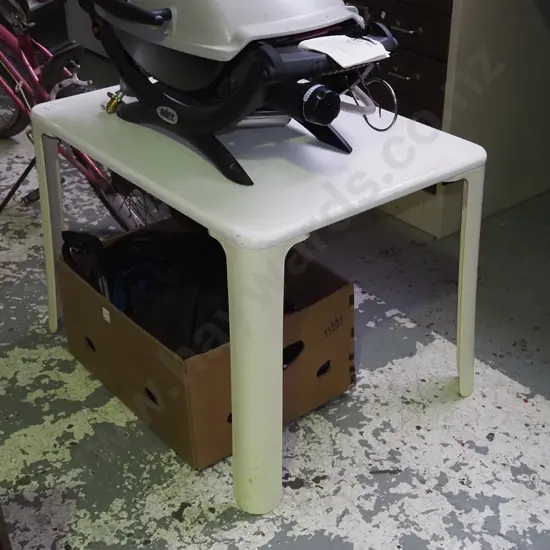 1970s small plastic table H-530 W-750 D-550