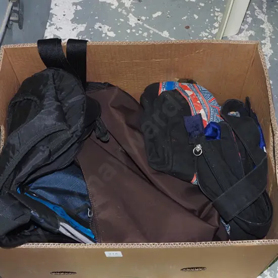 box of various bags