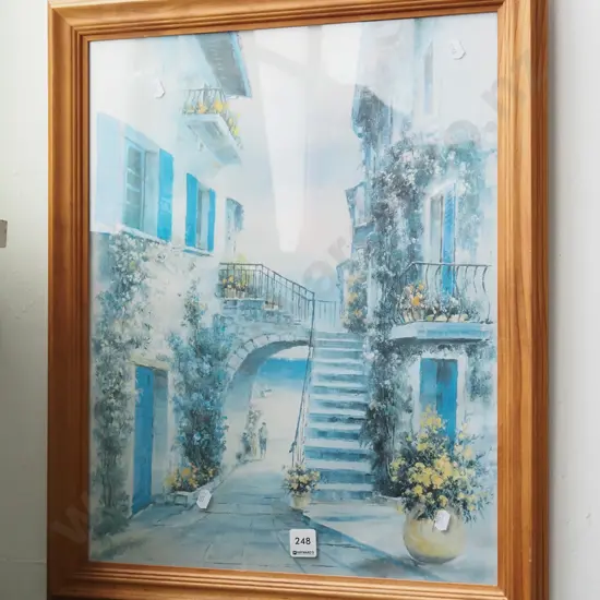 framed print - Mediterranean houses