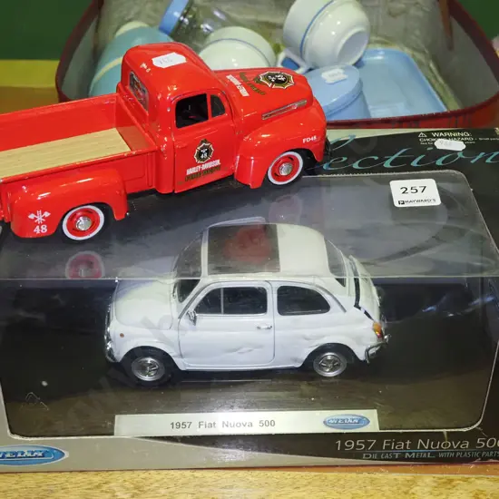 box; diecast model Fiat Nuova, diecast truck model