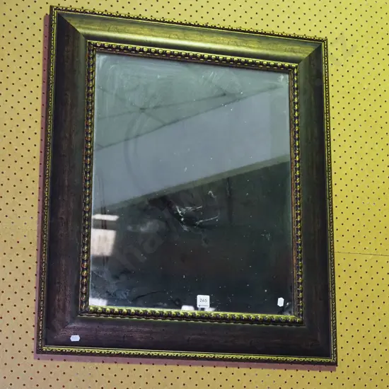 wood framed wall mirror