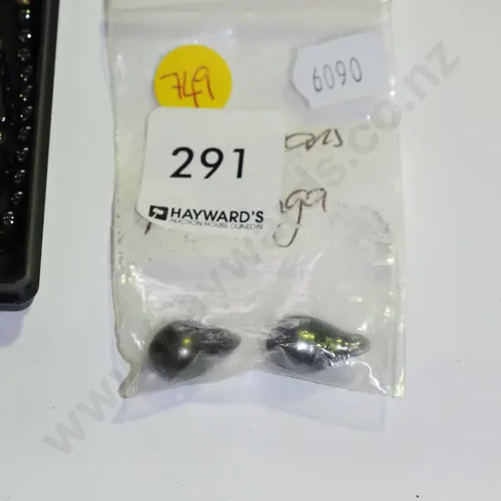 2 x baroque black drop pearls 17 x 10mm