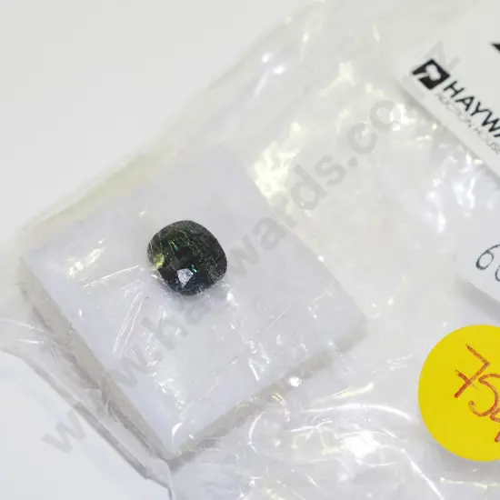 deep blue/green tourmaline 8.1 x 7.4 x 5.5 mm cushion cut 2.44cts