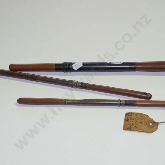 3x wood and brass fishing rod joiner samplers