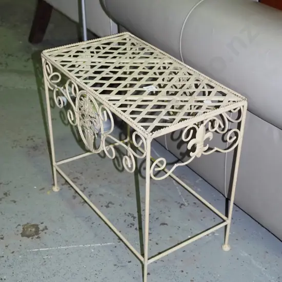 wrought metal end table