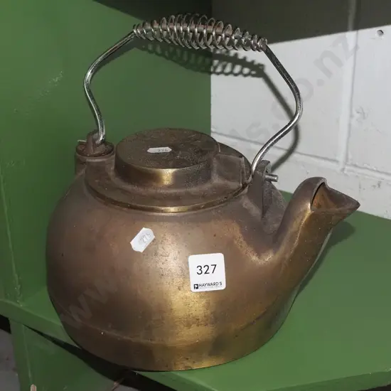 cast brass teapot