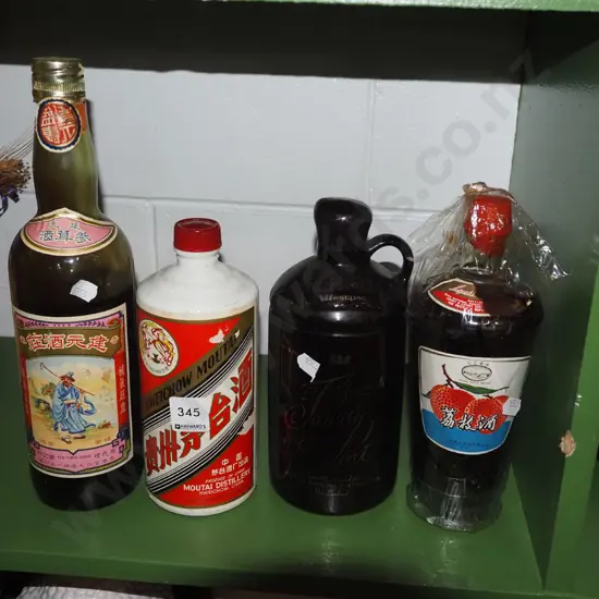 3x bottles of  Chinese spirits