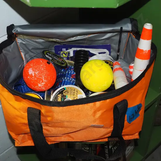 tackle bag, floats, load strop etc