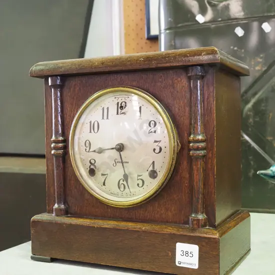 wood cased Sessions mantle clock