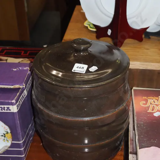 Timaru Potteries? lidded storage crock