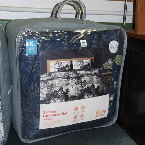 Living & Co 3 piece king size comfort set - Barbados