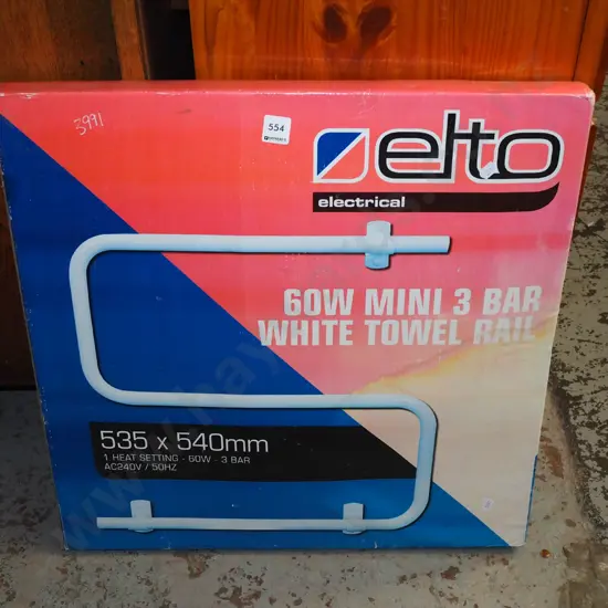 as new boxed towel rail