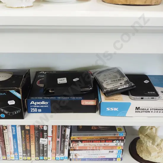 various external hardrives, computer hard drives