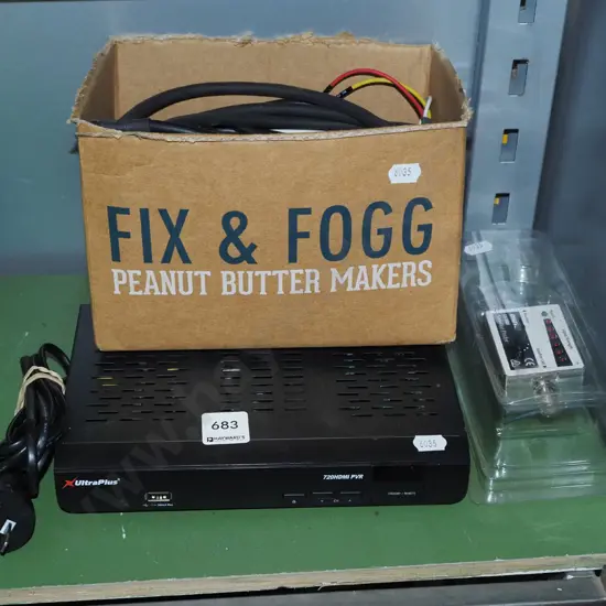 Ultraplus HDMI PVR box and assorted cables etc