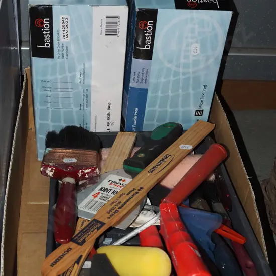 paint brushes, stirrers etc