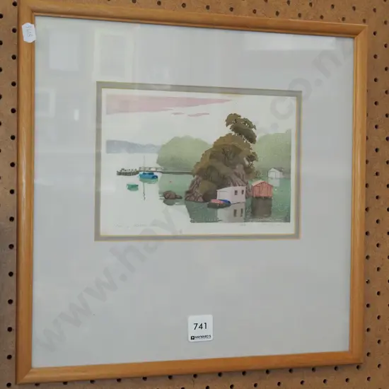 framed ltd edition print - Golden Bay - foxing