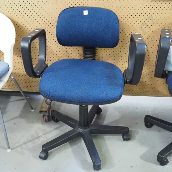 blue office chair