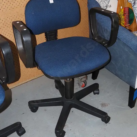blue office chair