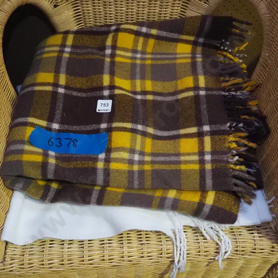 checked woollen blanket