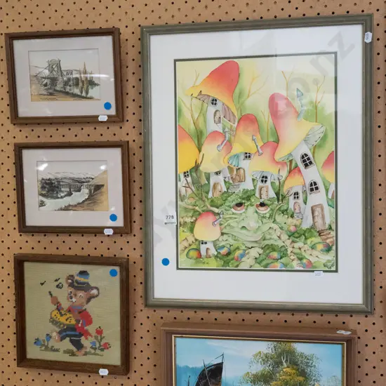 4x artworks - blue dots