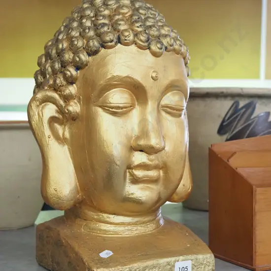 gold painted buddha H400