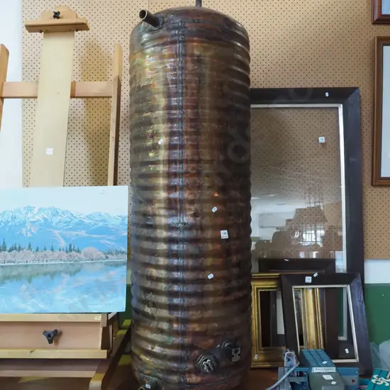 vintage copper hot water cylinder H1300