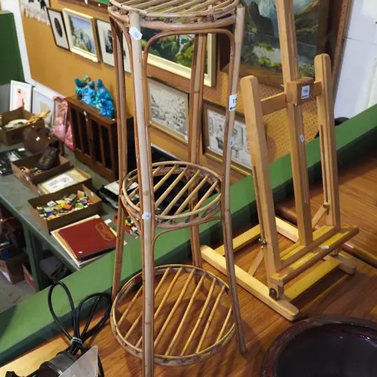 3 tier bamboo jardiniere stand H700