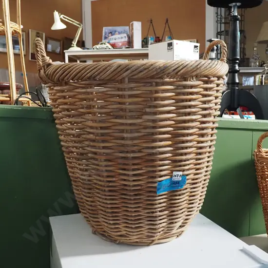 large cane basket