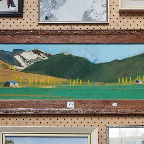 framed oil on board- pastoral scene