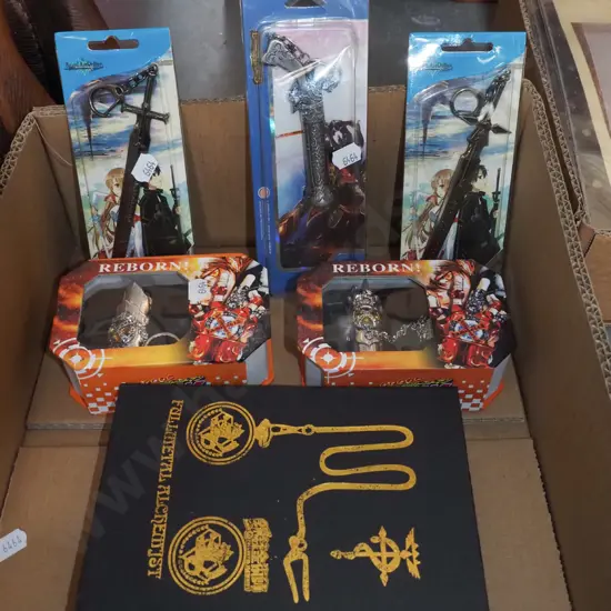 box; fantasy swords, rings etc