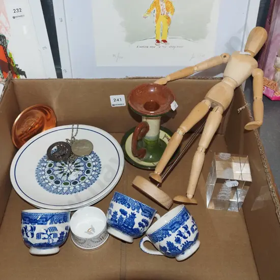 box; articulated model, Torquay ware etc