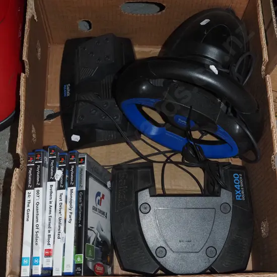 Sony playstation racing car controllers, various games