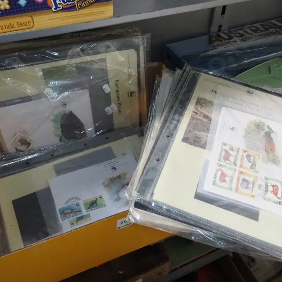 box; World Wide Fund first day covers/stamps